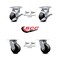 Service Caster 4 Inch Glass Filled Nylon Caster Set with Roller Bearings 4 Swivel Lock 2 Brake SCC-30CS420-GFNR-TLB-BSL-2-BSL-2 - alternate 3